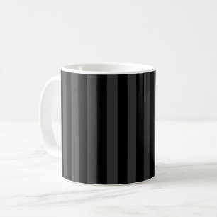 Elagnat Black & Smoky Black Vertical Stripes Koffiemok