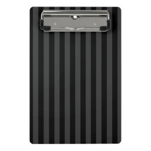 Elagnat Black & Smoky Black Vertical Stripes Mini Klembord