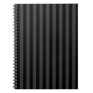 Elagnat Black & Smoky Black Vertical Stripes Notitieboek
