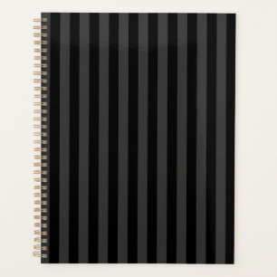 Elagnat Black & Smoky Black Vertical Stripes Planner