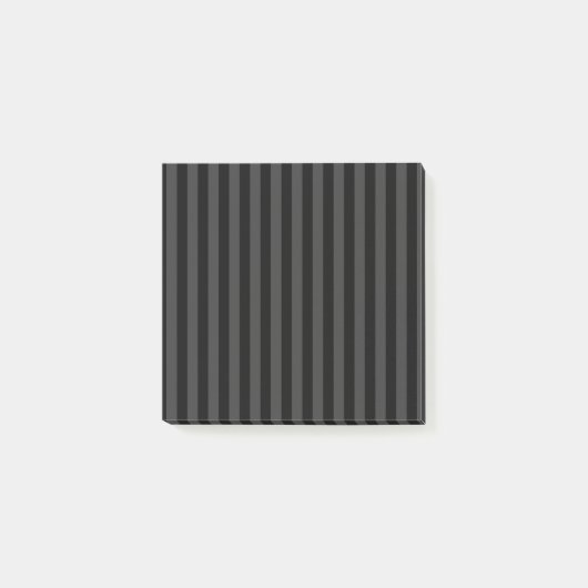 Elagnat Black & Smoky Black Vertical Stripes Post-it® Notes (Voorkant)