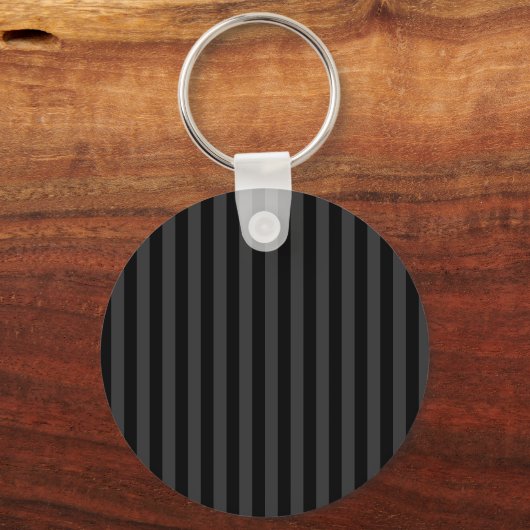 Elagnat Black & Smoky Black Vertical Stripes Sleutelhanger (Voorkant)