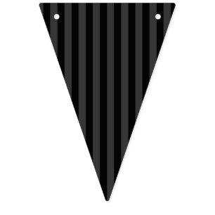 Elagnat Black & Smoky Black Vertical Stripes Vlaggetjes