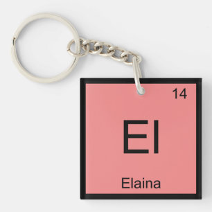 Elaina Name Chemistry Element Periodic Table Sleutelhanger