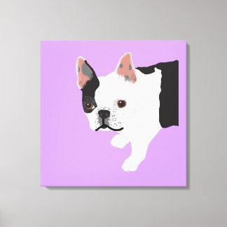 Elaine's Toby Boston Terrier Canvas Afdruk