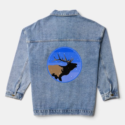 Élan Bugling en hiver - Art original de la faune (Verso)