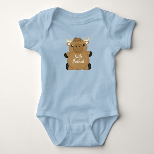 Eland Baby Shower Blauwe Jongen Romper (Voorkant)
