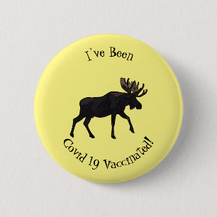 Eland cartoon illustratie ronde button 5,7 cm