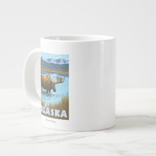 Eland Drinkend Water Vintage Reisposter Jumbo Beker