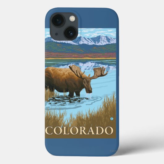 Eland DrinkendColorado Case-Mate iPhone Case (Achterkant)