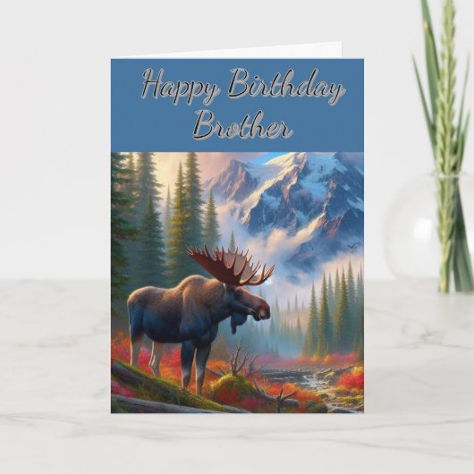 Eland Gelukkige Verjaardag Broer Kaart (Voorkant)