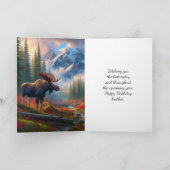 Eland Gelukkige Verjaardag Broer Kaart (Binnen)