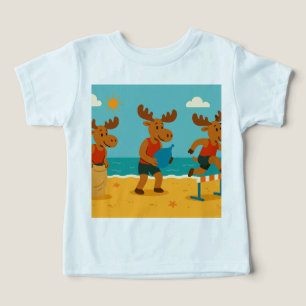 Eland in beweging – Beach Olympics zomer T-shirt