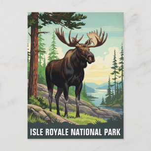 Eland in Nationaal park Isle Royale Briefkaart