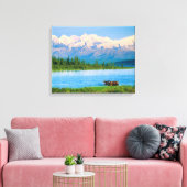 Eland in Wonder Lake Canvas Afdruk (Insitu (Woonkamer))