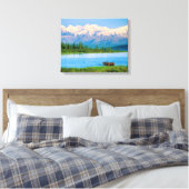 Eland in Wonder Lake Canvas Afdruk (Insitu (Slaapkamer))