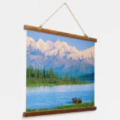 Eland in Wonder Lake Hangend Wandkleed (Gebogen)