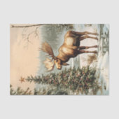  eland kerstwinter tissuepapier (Voorkant)