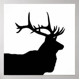 Eland Kop Silhouet Poster