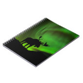 Eland met groene Aurora Borealis, Alaska Notitieboek (Linkerzijde)