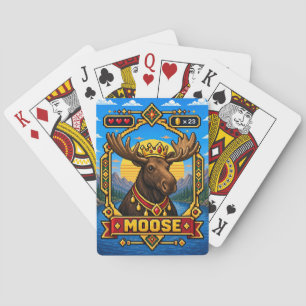Eland Retro 8-Bit Pixelkunst Pokerkaarten
