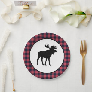 Eland Silhouet Plaid Wildernis Berg Papieren Bordje