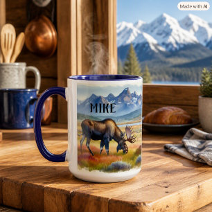 Eland Waterverf Op Maat Gemaakte Naam Koffie Mok