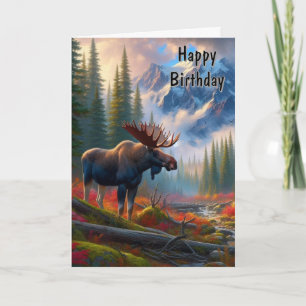 Eland Wild Dier Herfst Verjaardag Kaart