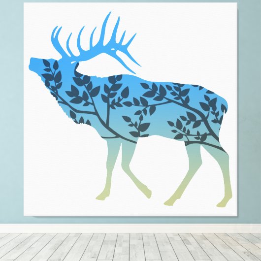 elandboom canvas afdruk (Insitu (Houten vloer))