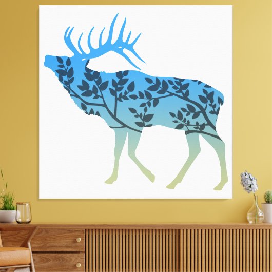 elandboom canvas afdruk (Insitu (Woonkamer))