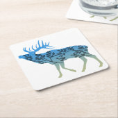 elandboom vierkante kartonnen onderzetter (Schuin)