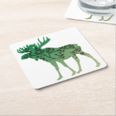 elandboom vierkante kartonnen onderzetter (Schuin)