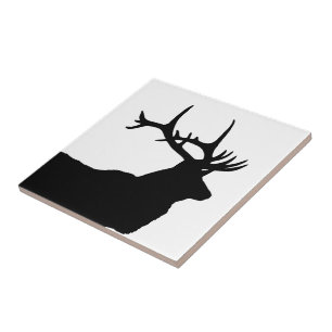 Elandkop Silhouet Tegeltje