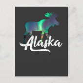 Elandse eland met Aurora Borealis cadeau Briefkaart (Voorkant)