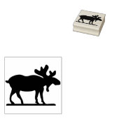 elandsilhouet kunststempel rubberstempel (Gestempeld)