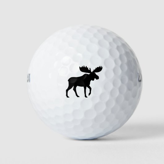 elandsilhouet | wild dier golfballen (Voorkant)