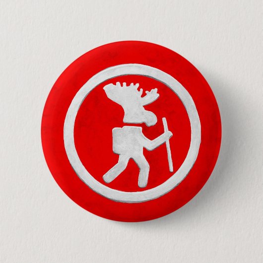 Elandspadmarkering Ronde Button 5,7 Cm (Voorkant)
