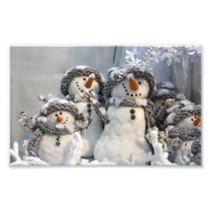 Élargissement de photo de bonhomme de neige de