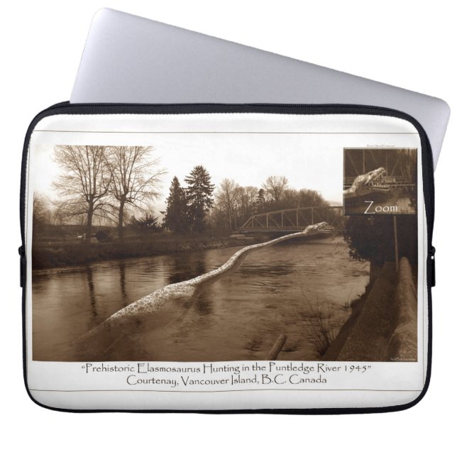 Elasmosaurus Dinosaur Laptop Sleeve (Voorkant)