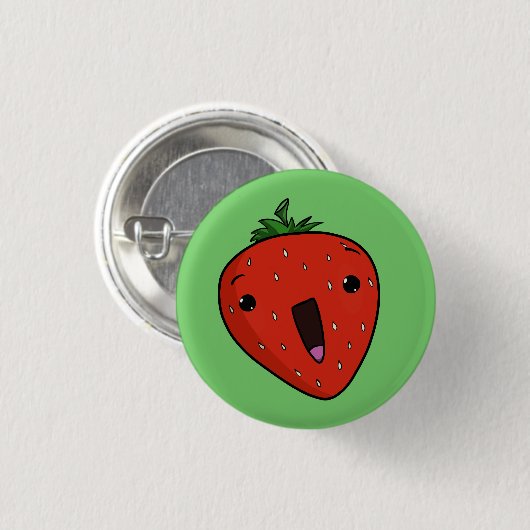 Elated Strawberry Ronde Button 3,2 Cm (Voorkant /achterkant)