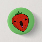 Elated Strawberry Ronde Button 3,2 Cm (Voorkant)