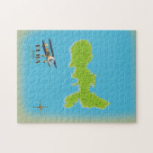 Elba Italië kaart reisposter Legpuzzel (Horizontaal)