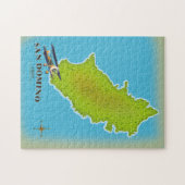 Elba Italië kaart reisposter Legpuzzel (Horizontaal)