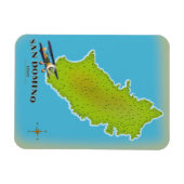 Elba Italië kaart reisposter Magneet (Horizontaal)