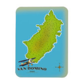 Elba Italië kaart reisposter Magneet (Verticaal)