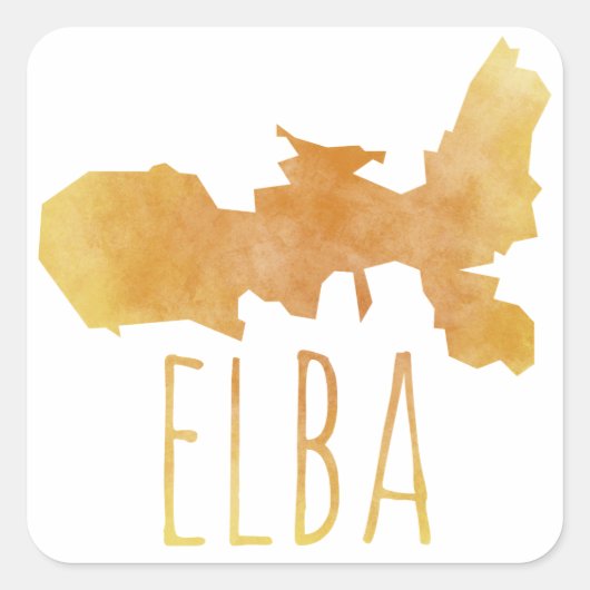 Elba Vierkante Sticker (Voorkant)