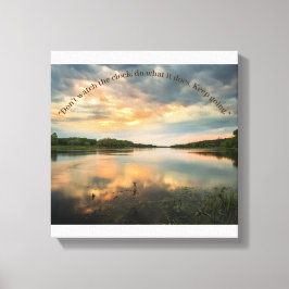 Elbe Flow Sunset Stretted Canvas Print