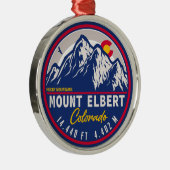Elbert - Colorado 14ers vier Metalen Ornament (Rechts)