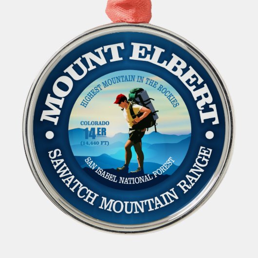 Elbert monteren (Hiker C) Metalen Ornament (Voorkant)