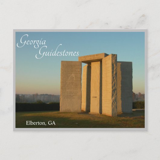 Elberton Georgia US Briefkaart GA (Voorkant)